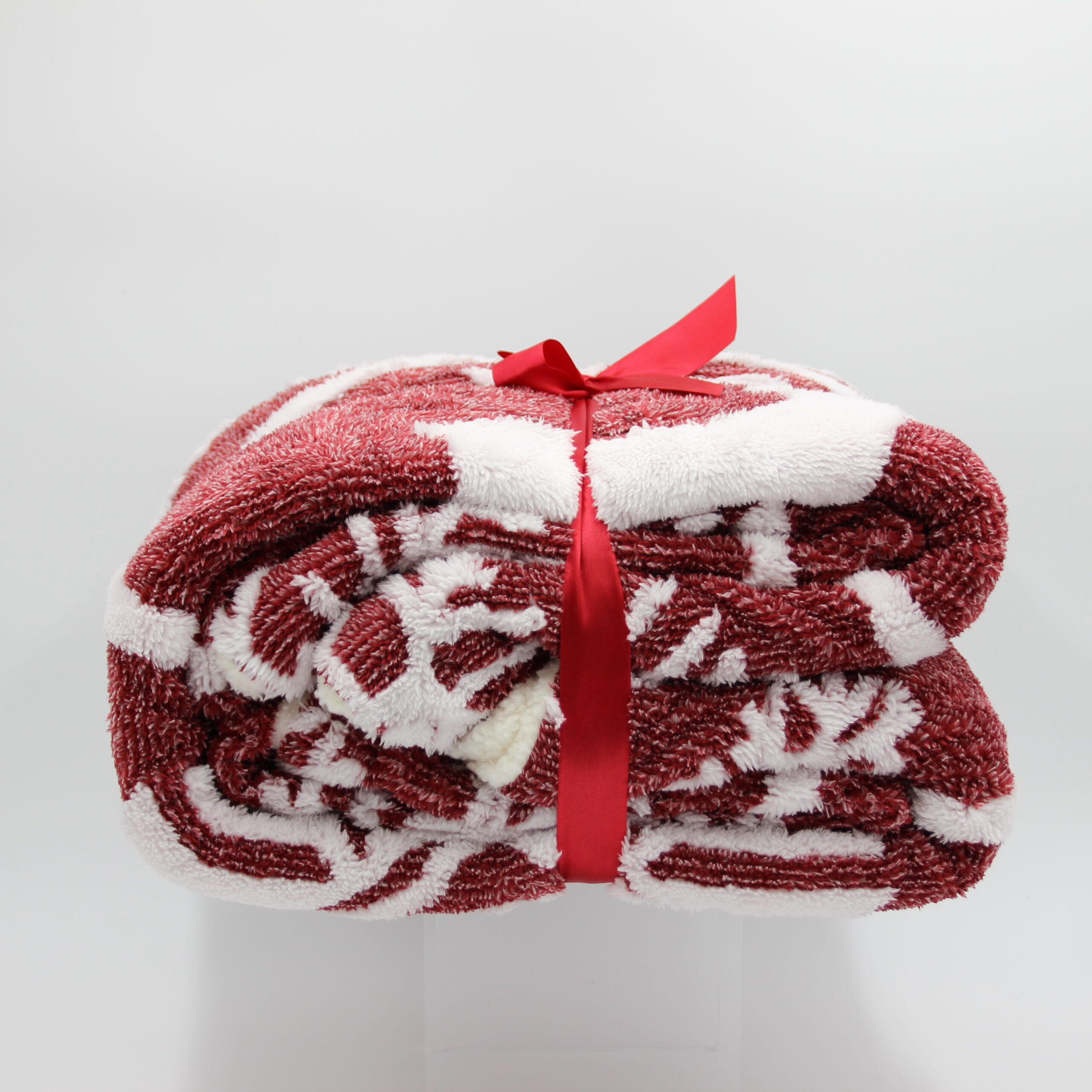 Coperta Plaid Rossa In Cotone 100%, 127x152 Cm, Morbida E Senza Tempo, Per Divano E Letto