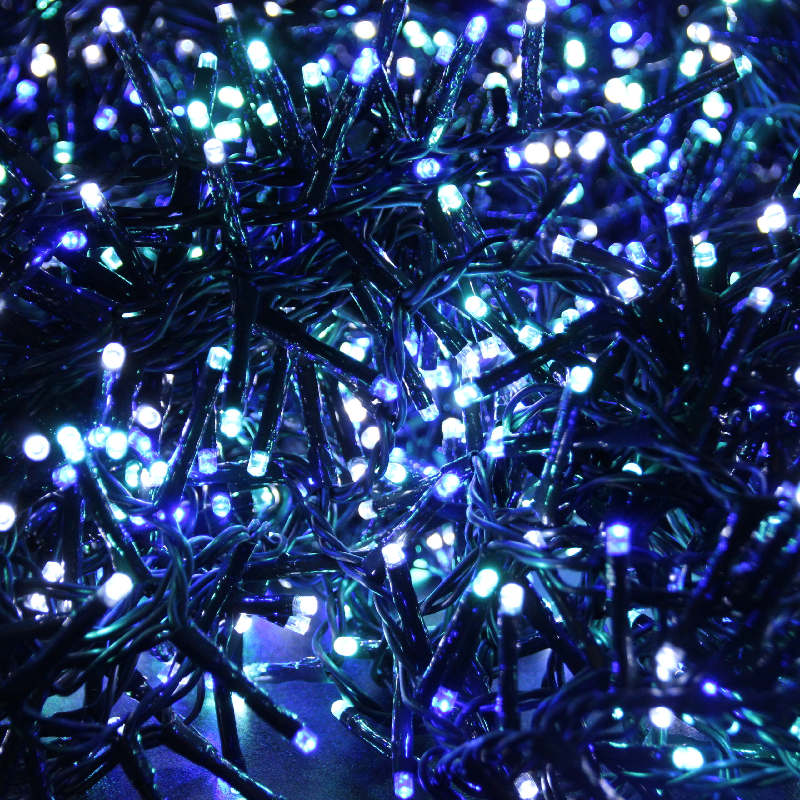 Luci albero di natale Compact Twinkle 1000 Led, blu celeste/verde bianco  freddo, 22.5 m